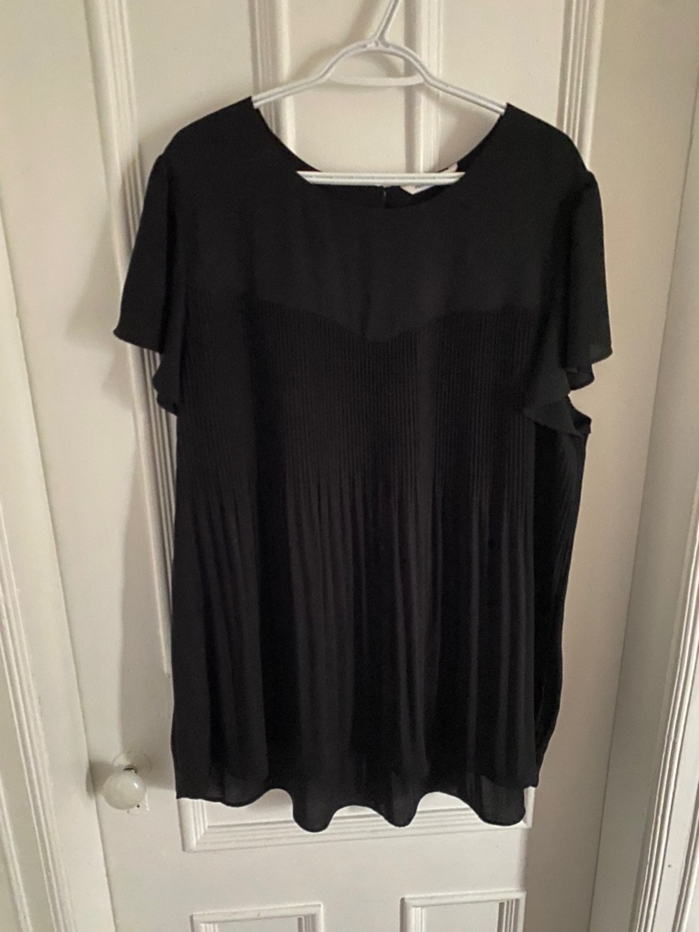 Black Flutter Top